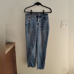 AE Lightly Distressed Mom Jeans